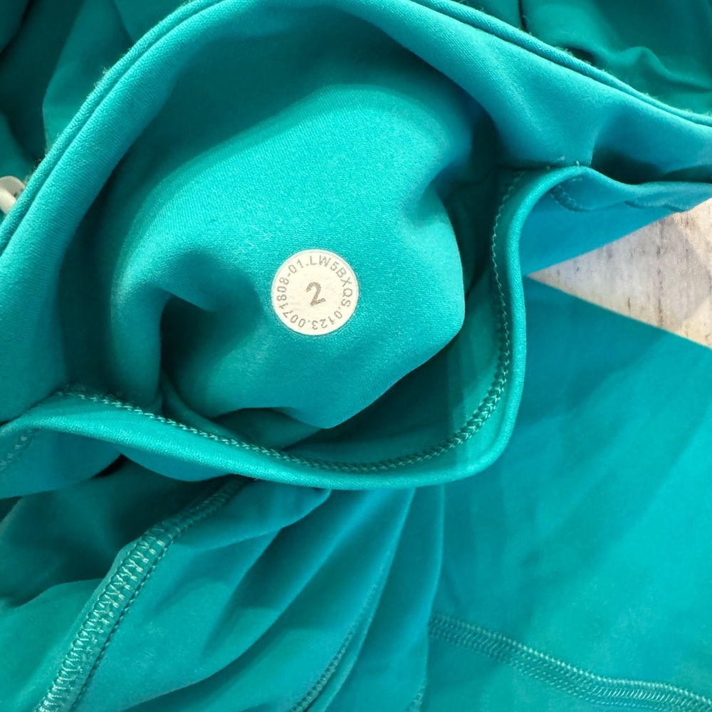 Lululemon high rise Vibrant Teal Leggings Women size 2 - Picture 5 of 11